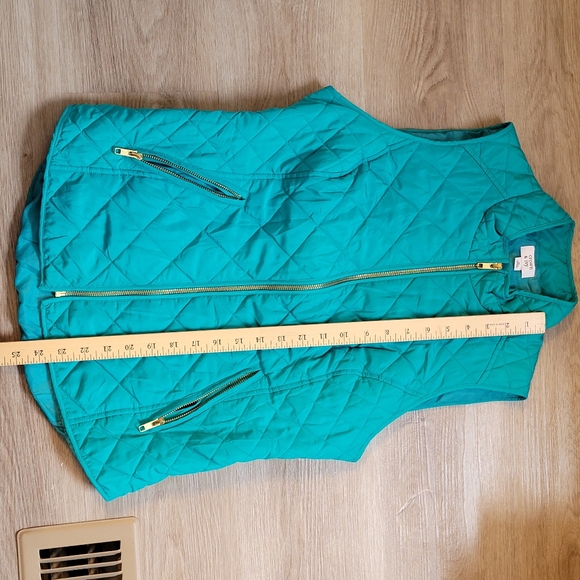 Quilted Puffer Vest CROWN & IVY Women's Medium Slim Fit - Picture 6 of 8